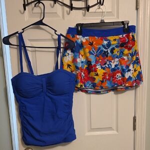 Floral Blue Women's Skirt